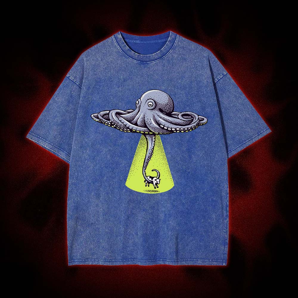UFOctopus Washed Tshirt