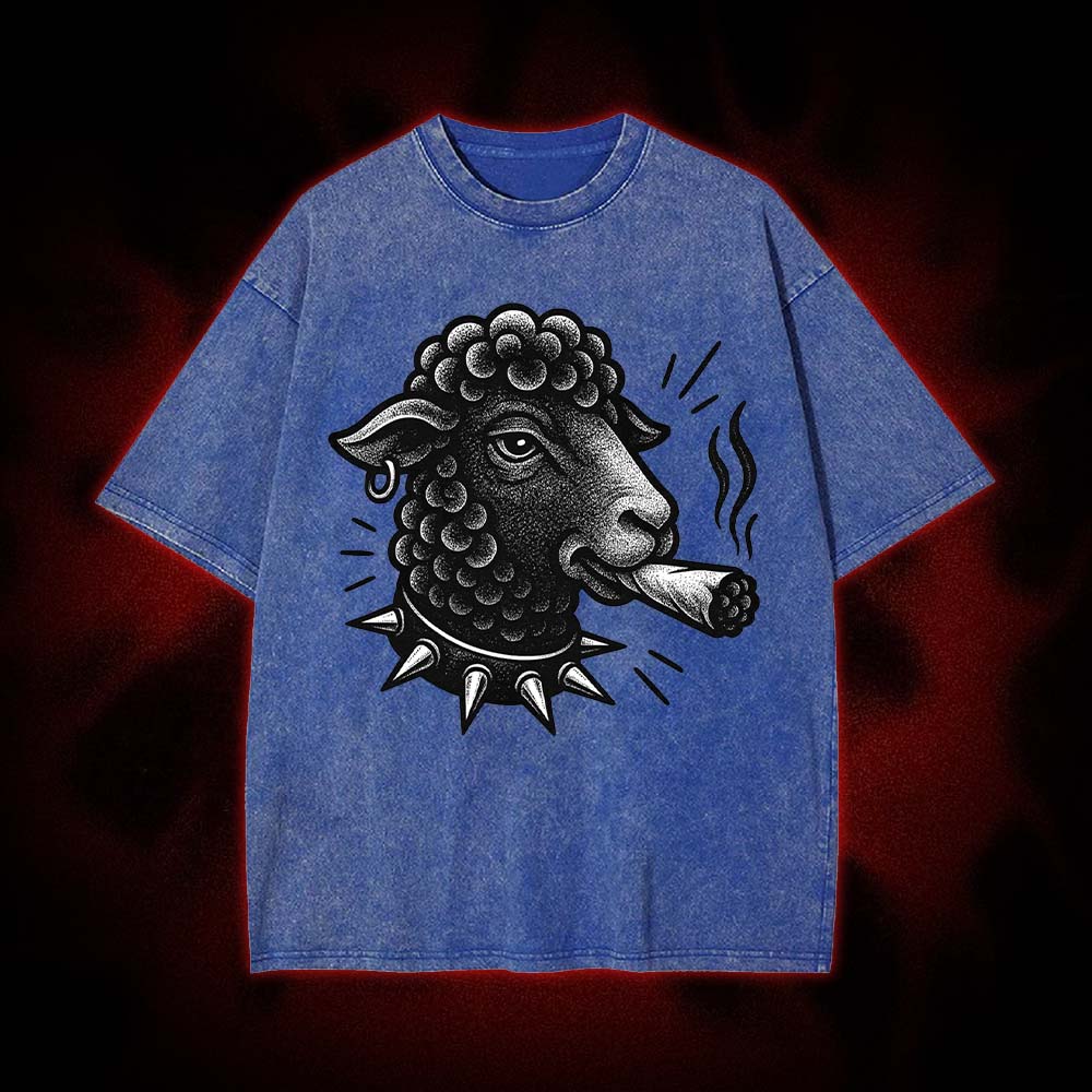 Spiked & Lit Washed Tshirt