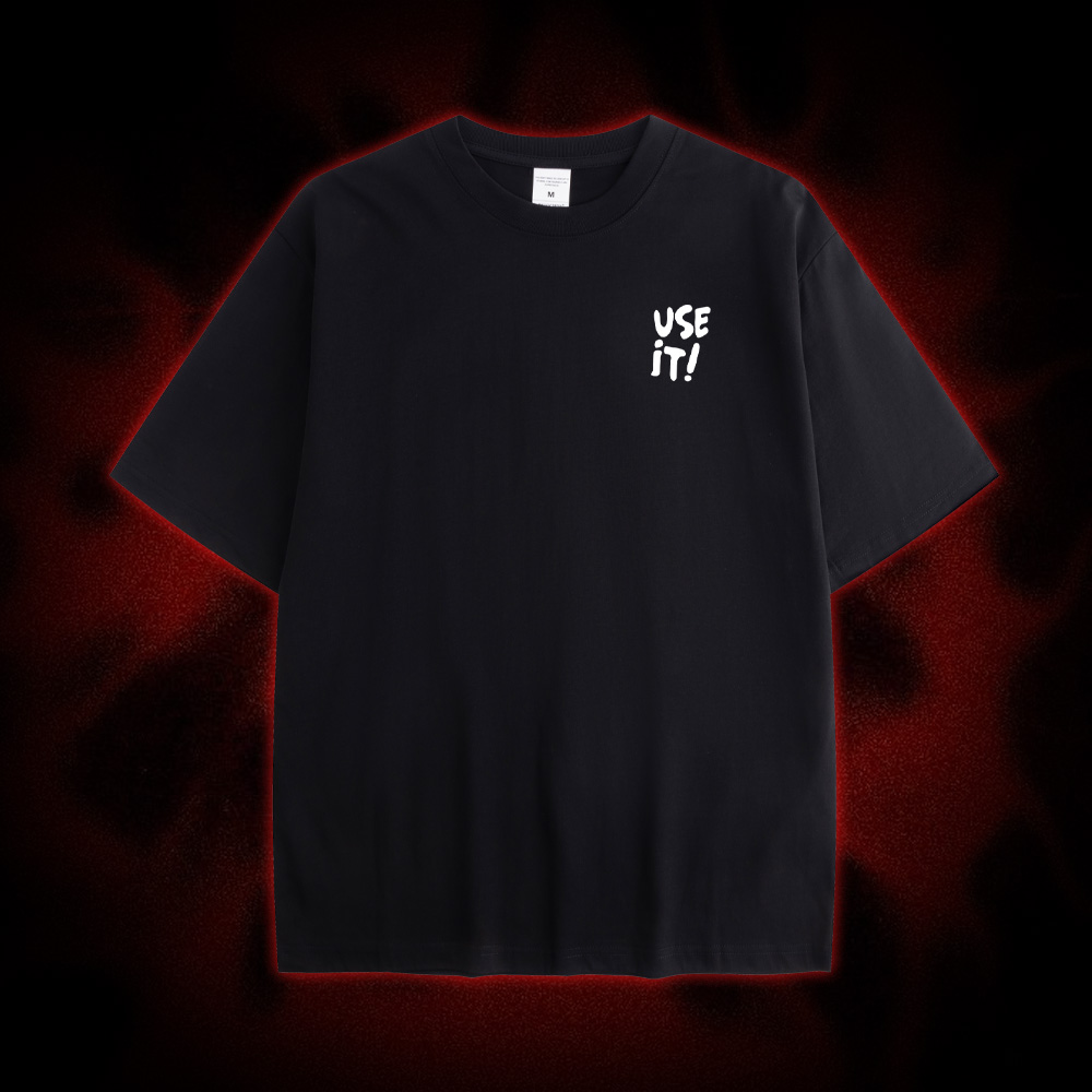 Use It! Double Sided Print Washed Tshirt