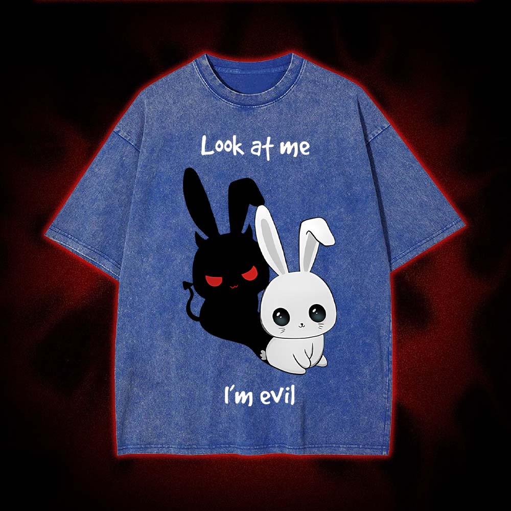 Look At Me I'm Evil Washed Tshirt