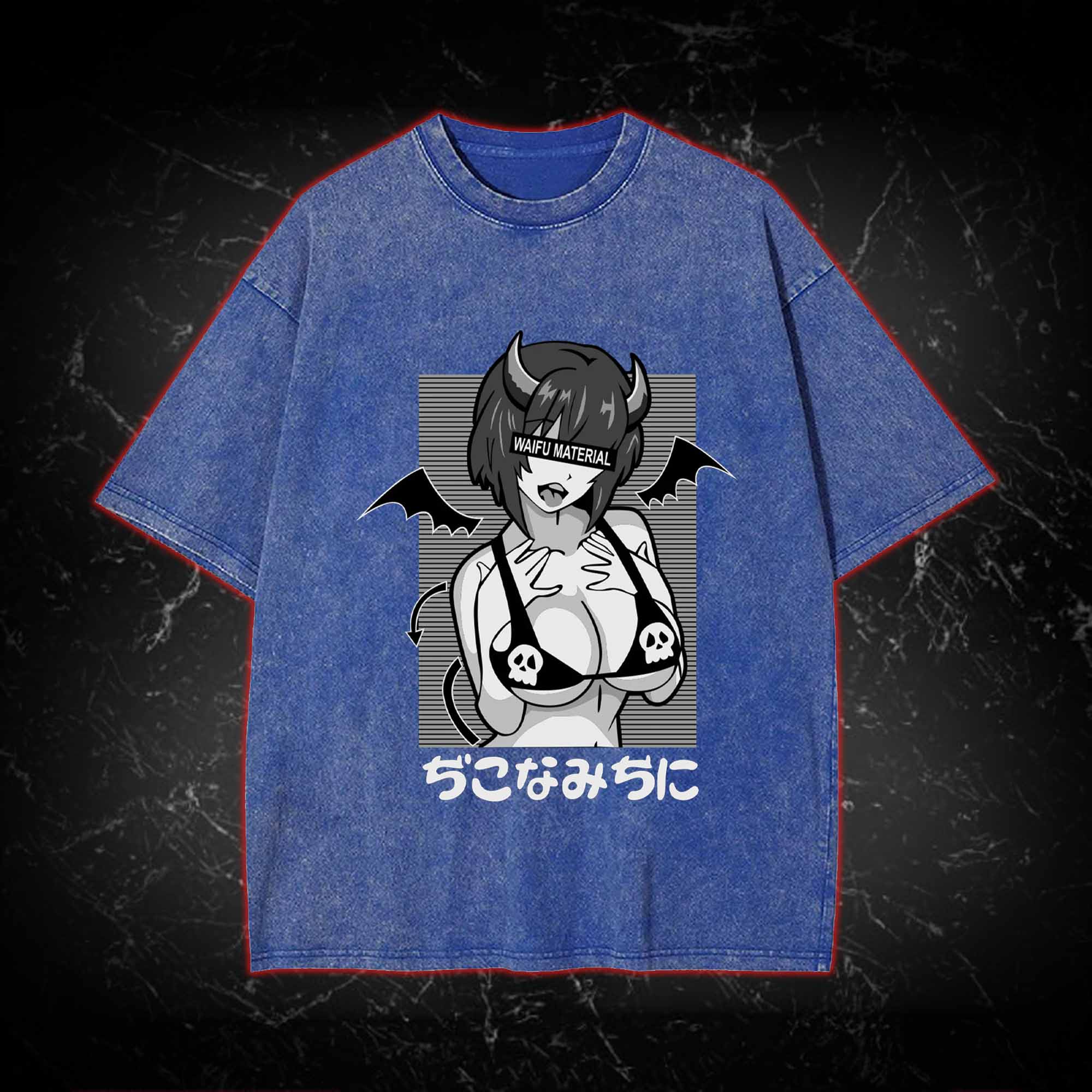 Waifu Material Washed Tshirt