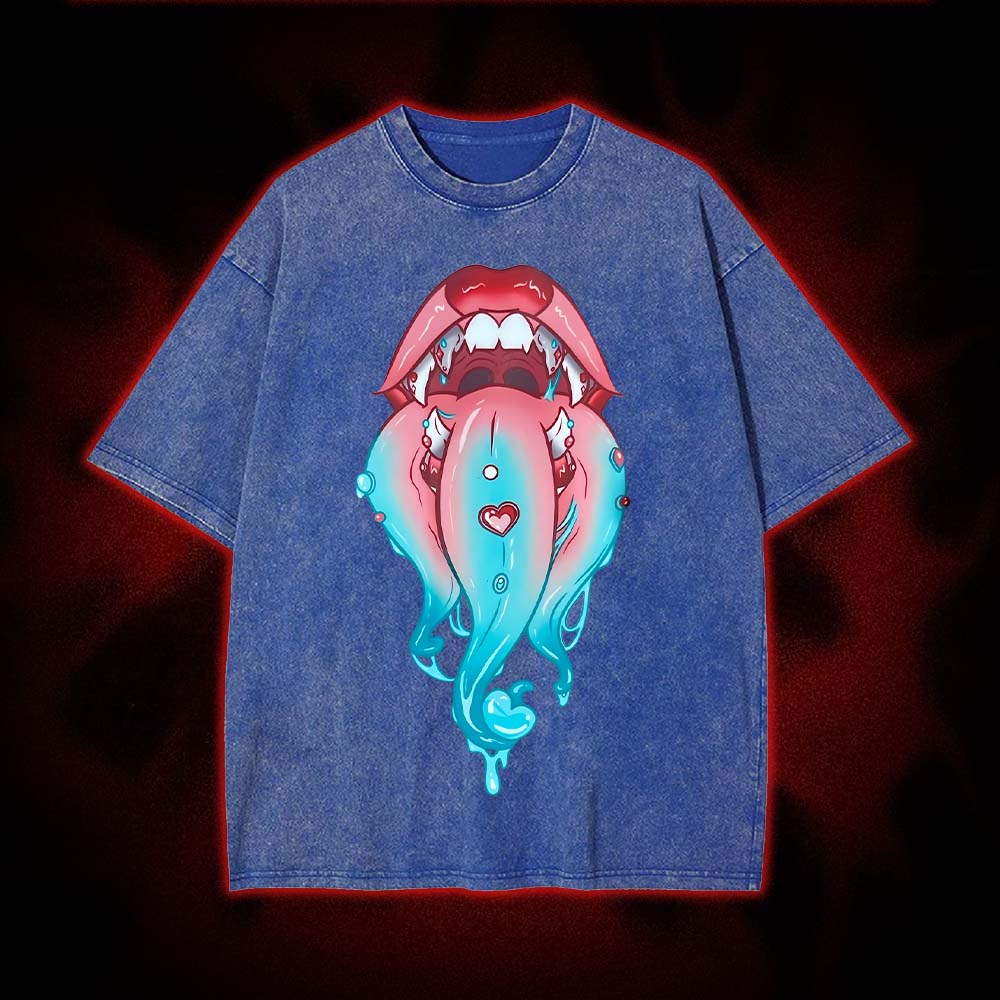 Dripping Monster Mouth Washed Tshirt