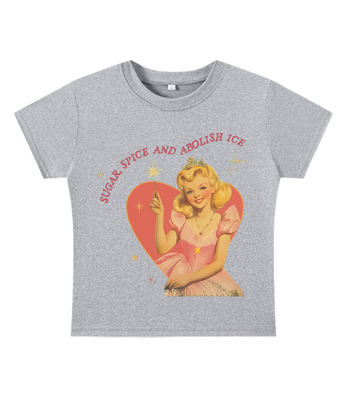 Suger, Spice And Abolish Ice Y2K Baby Tee