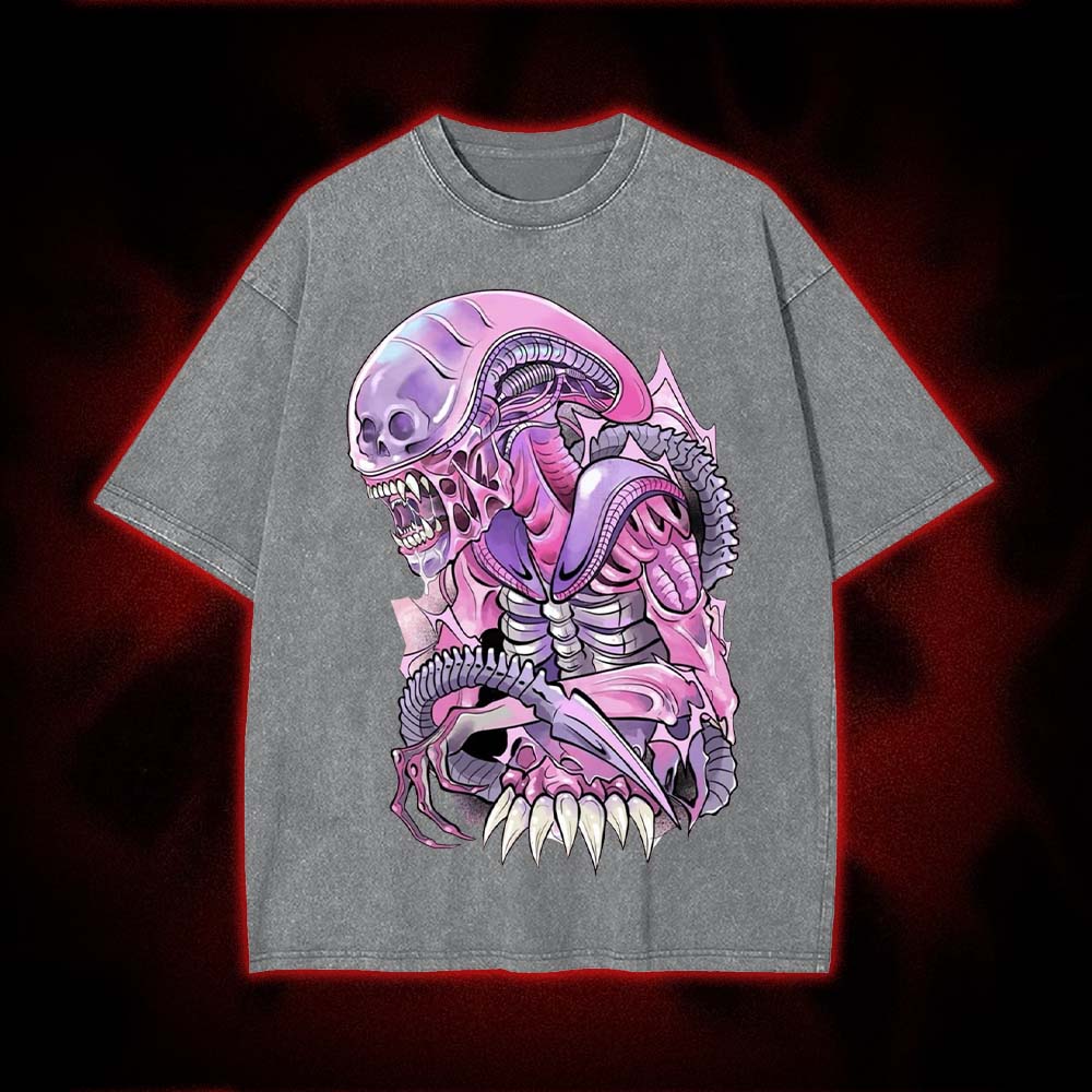 Pink Xenomorph Washed Tshirt