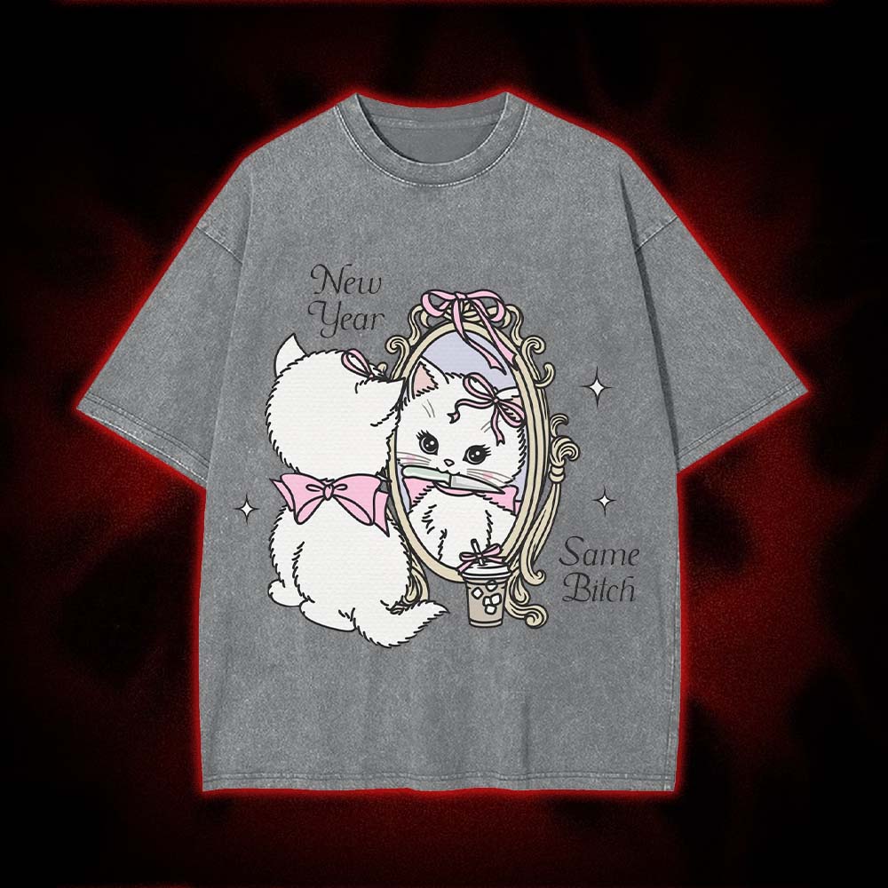 New Year Same Bitch Washed Tshirt