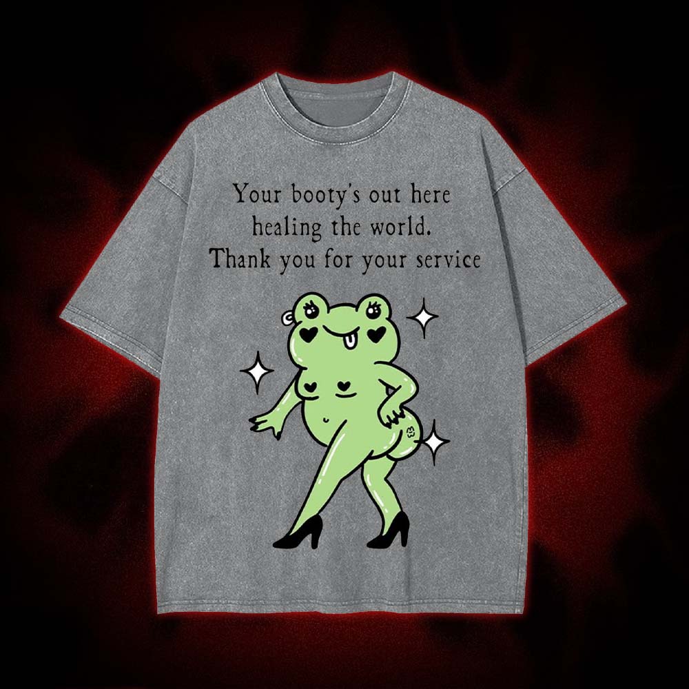 Booty Healing the World Washed Tshirt