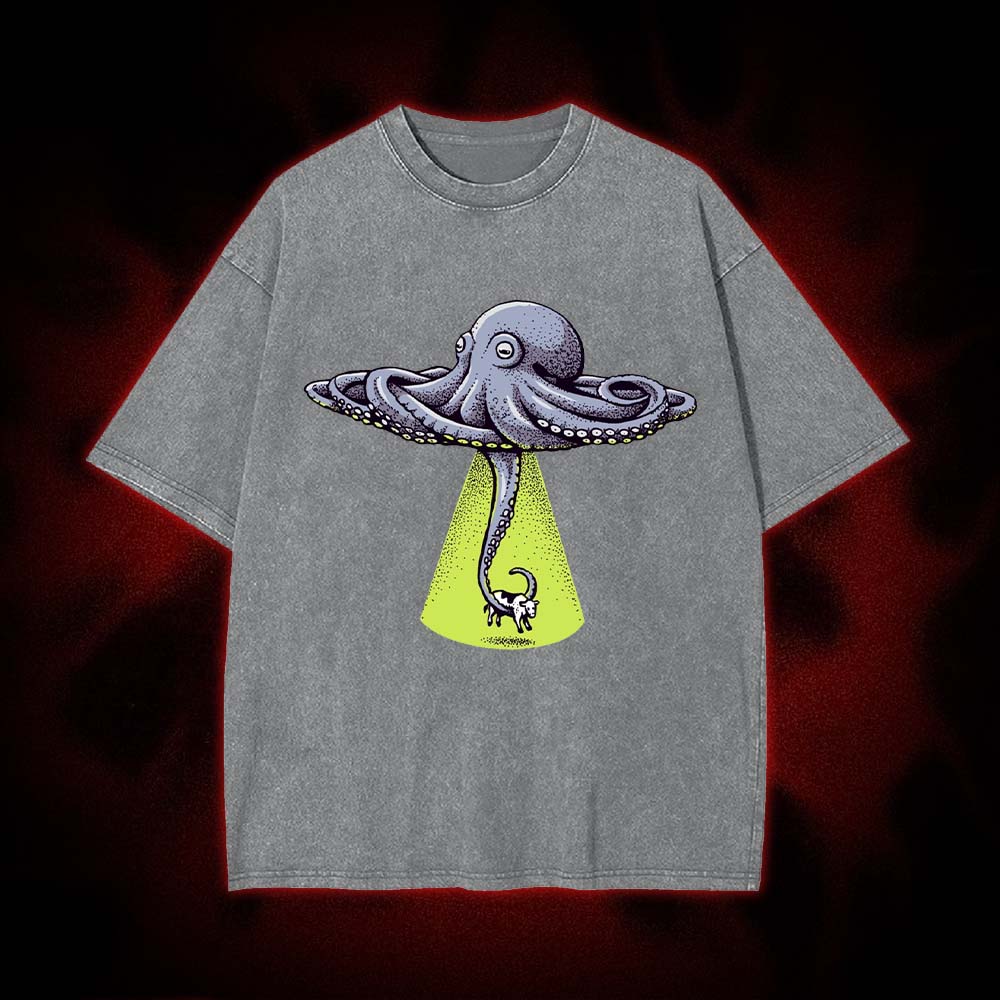 UFOctopus Washed Tshirt