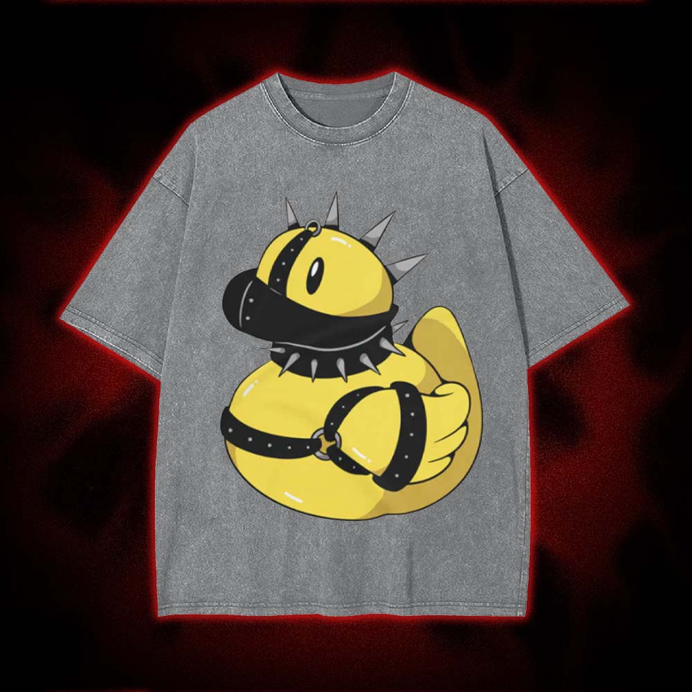 Spiked Bondage Duck Washed Tshirt