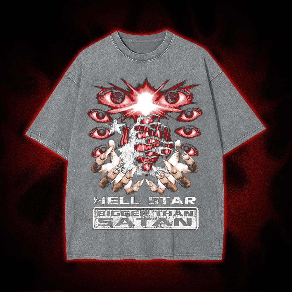 Hellstar: Bigger Than Satan Washed Tshirt