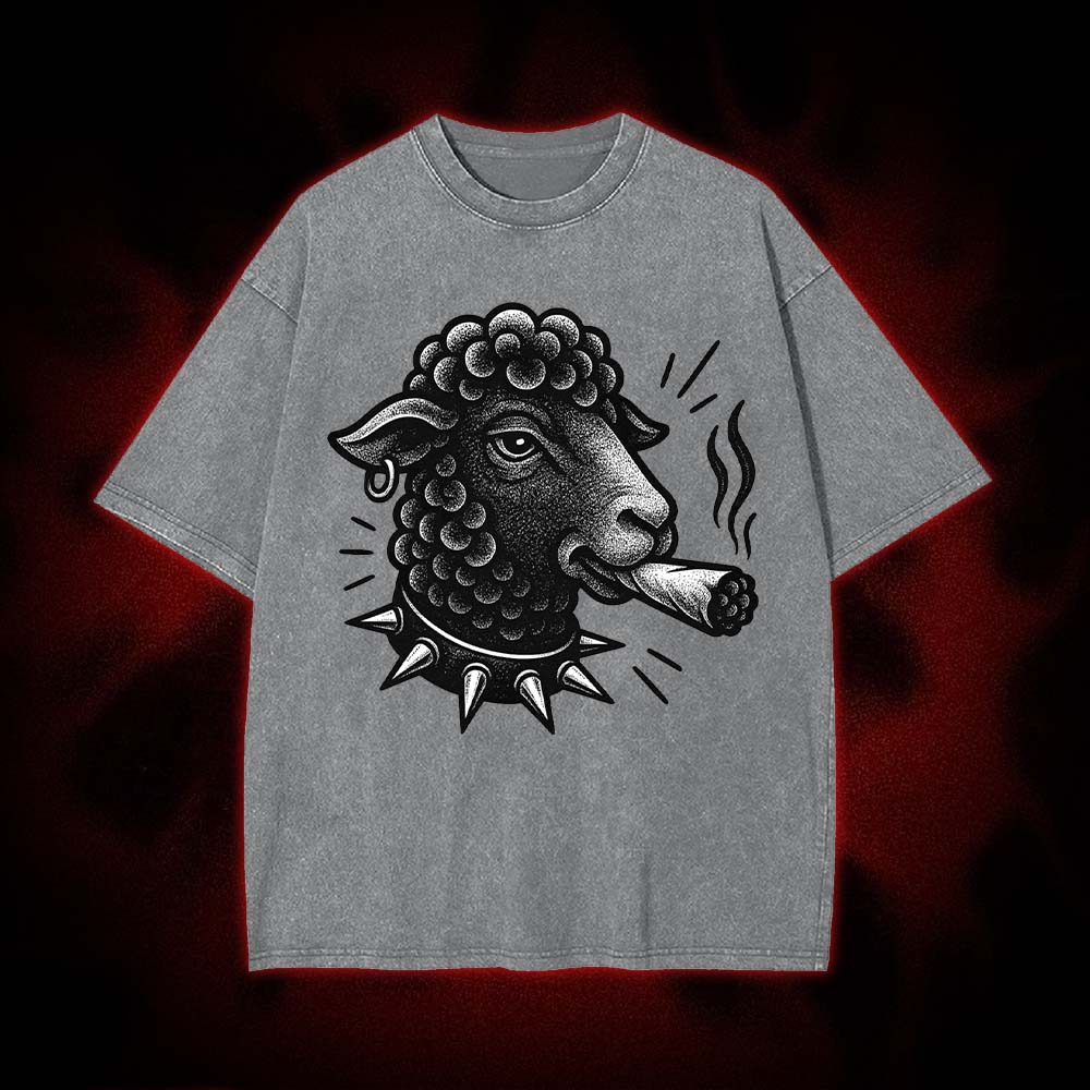 Spiked & Lit Washed Tshirt