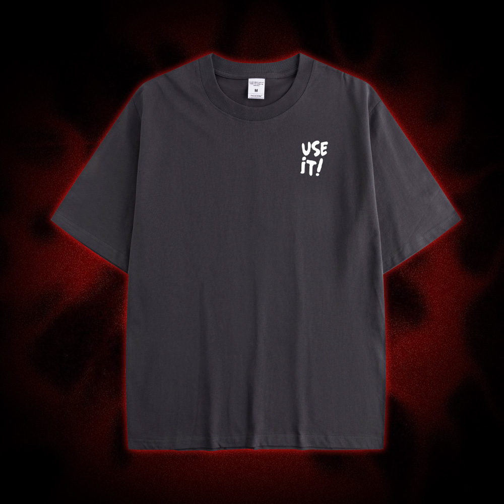 Use It! Double Sided Print Washed Tshirt
