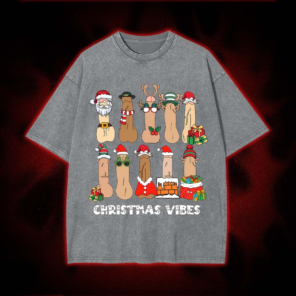 Christmas Vibes Washed Tshirt