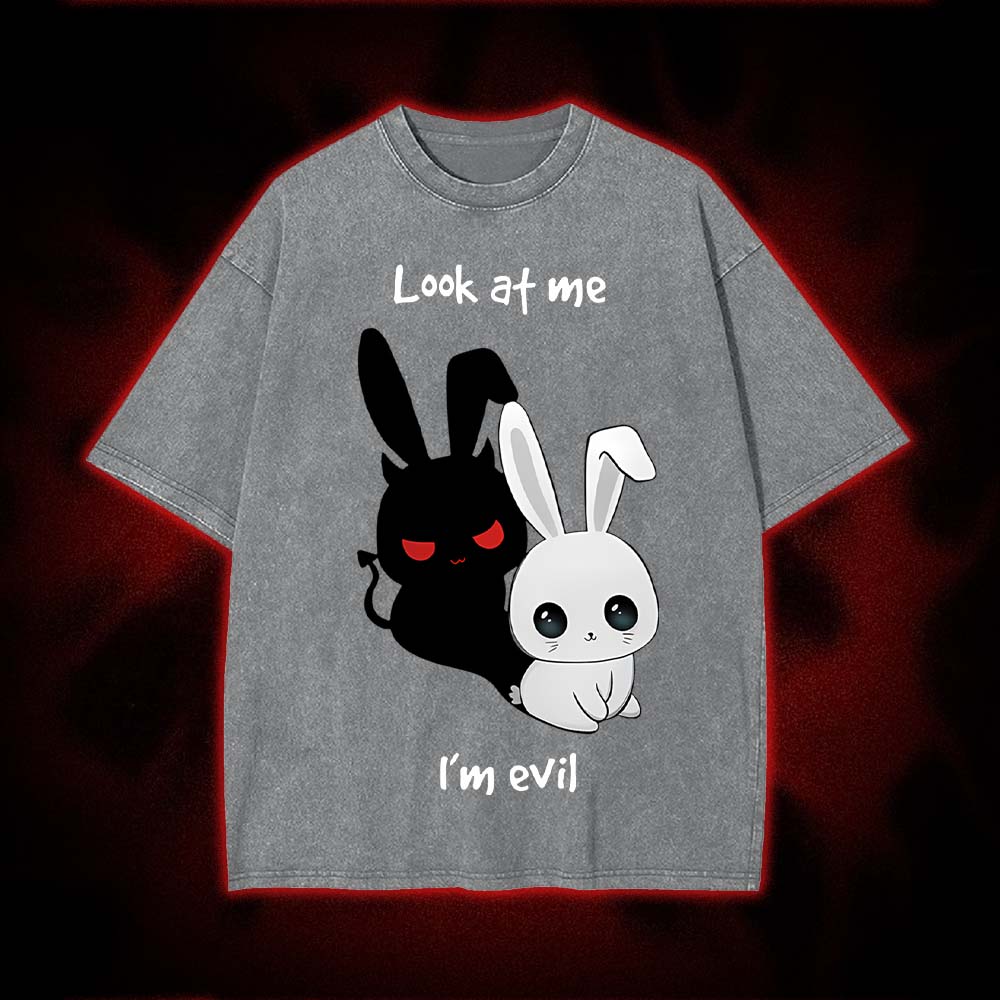 Look At Me I'm Evil Washed Tshirt