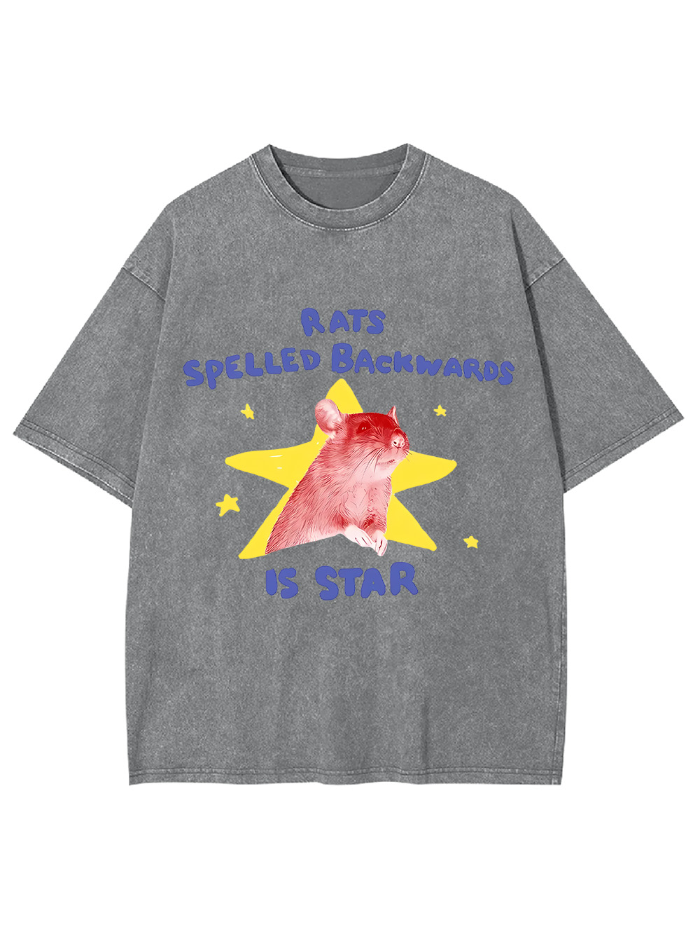 Rats Spelled Backwards Is Star Washed Tshirt