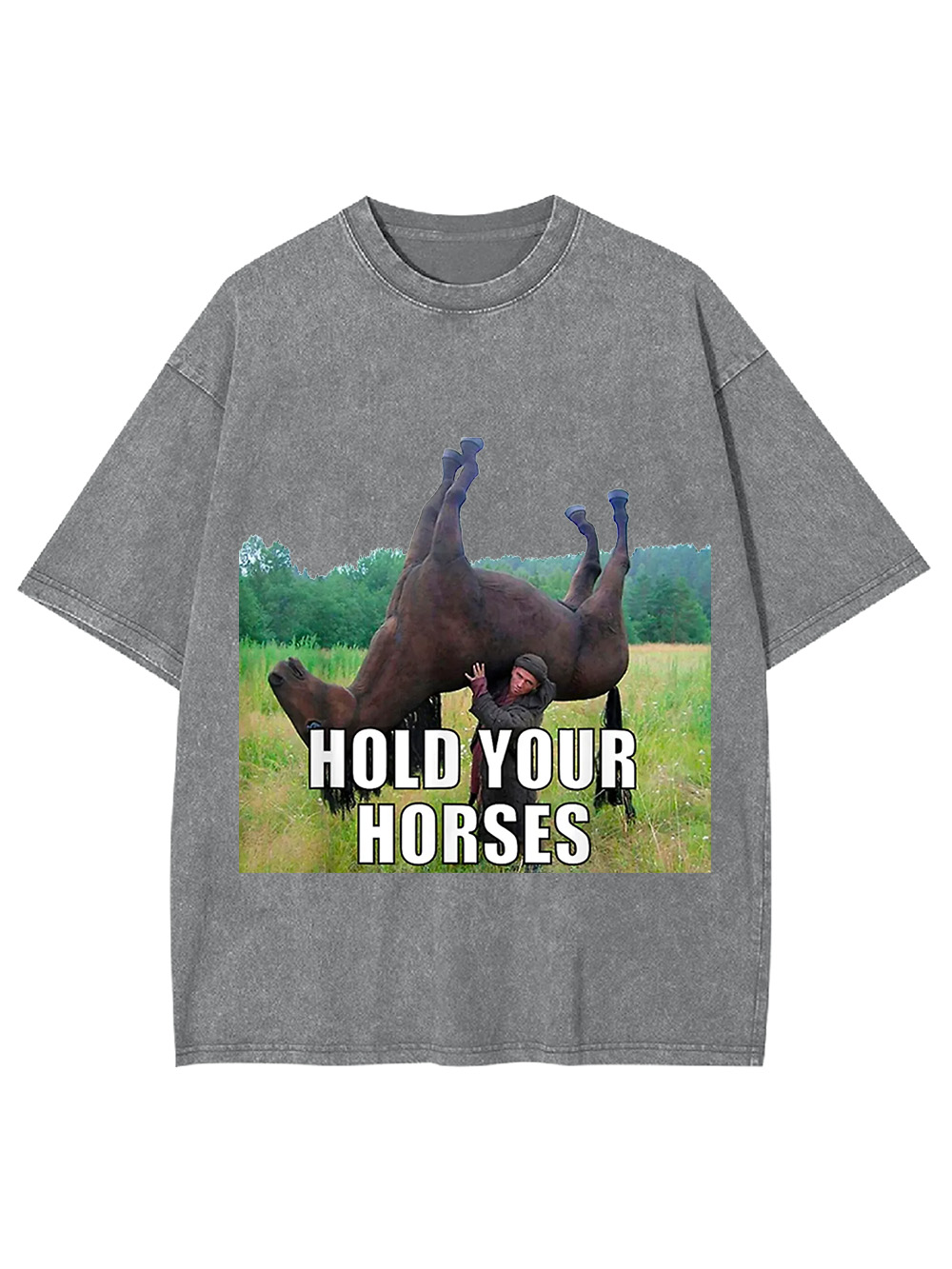 Hold Your Horses Washed Tshirt