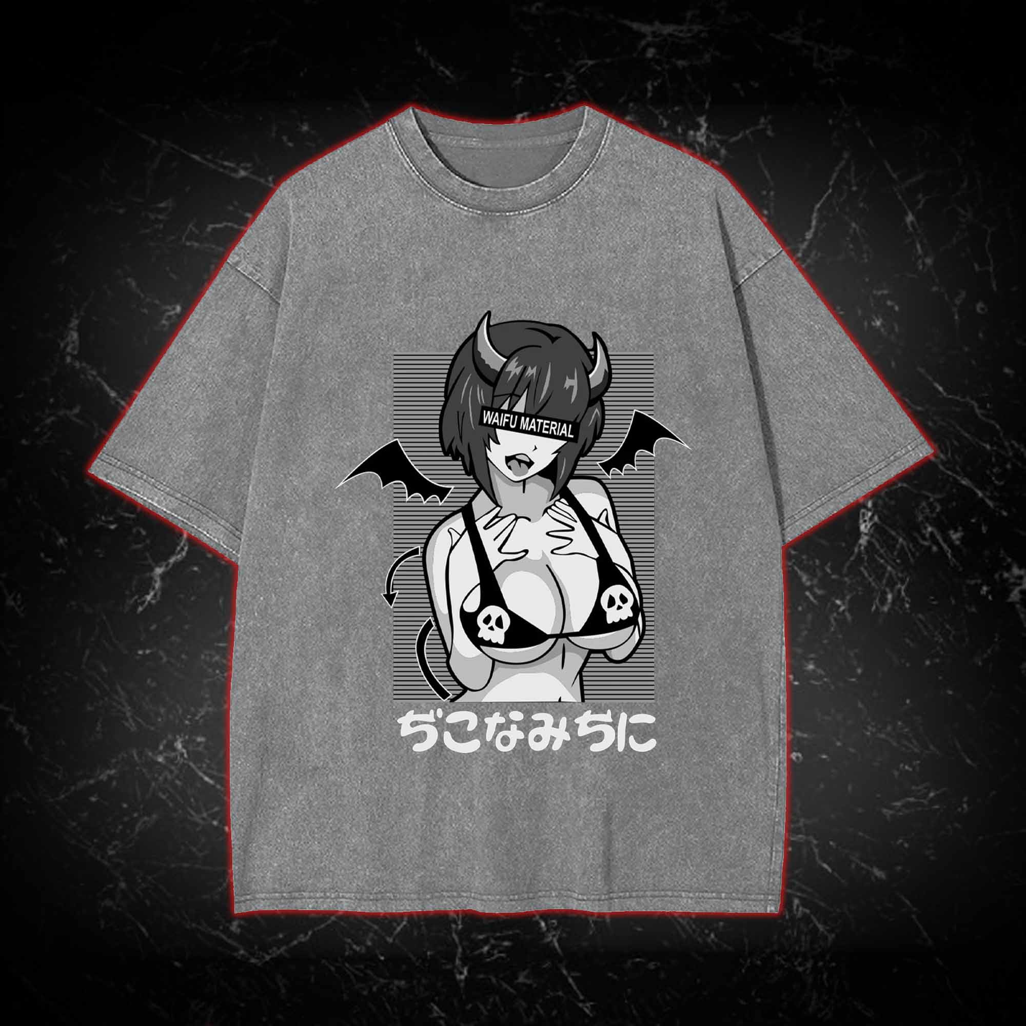 Waifu Material Washed Tshirt