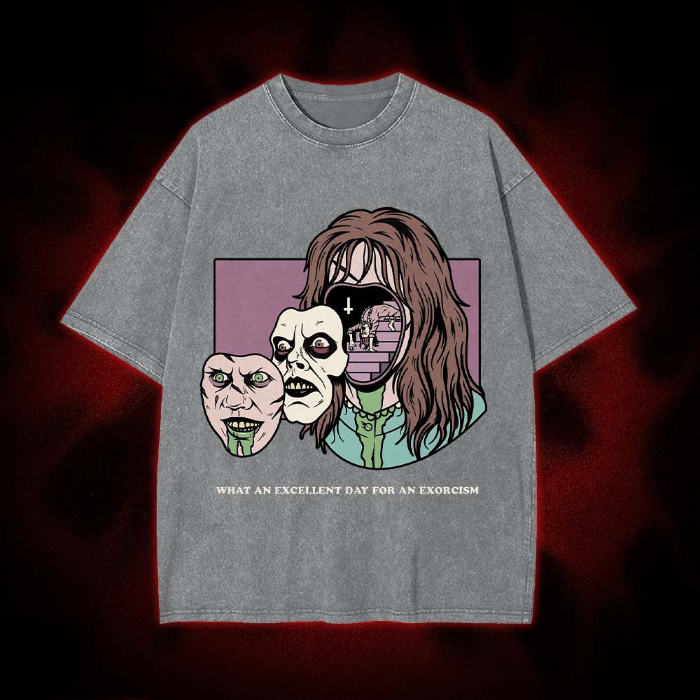 What an Excellent Day for an Exorcism Washed Tshirt