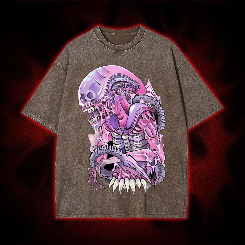 Pink Xenomorph Washed Tshirt