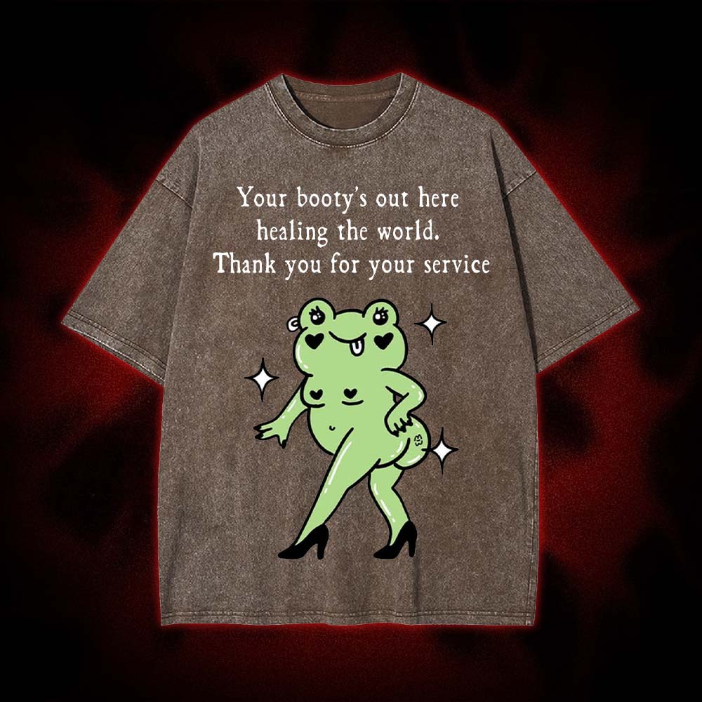 Booty Healing the World Washed Tshirt