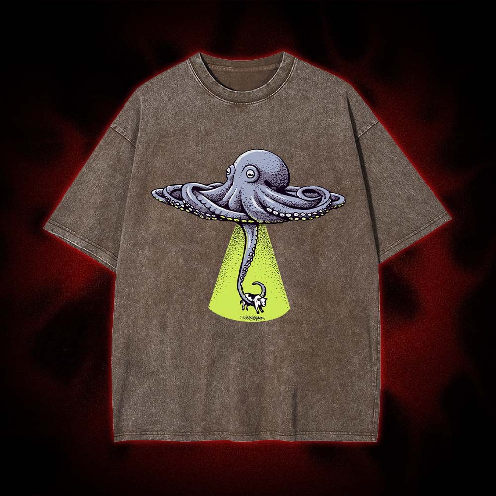 UFOctopus Washed Tshirt