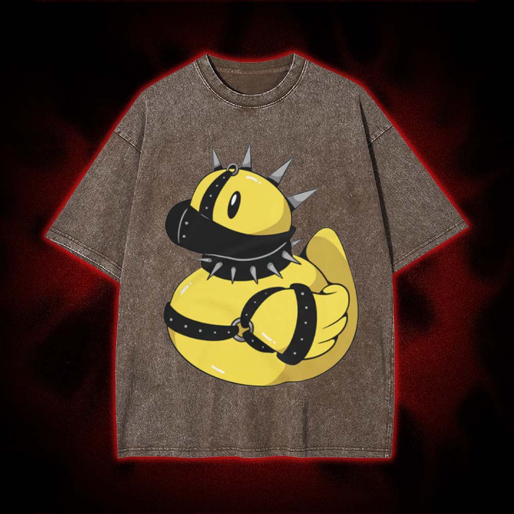 Spiked Bondage Duck Washed Tshirt