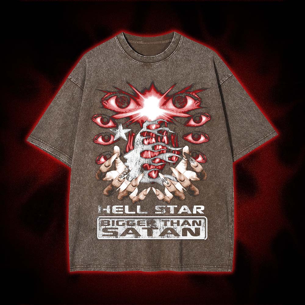 Hellstar: Bigger Than Satan Washed Tshirt