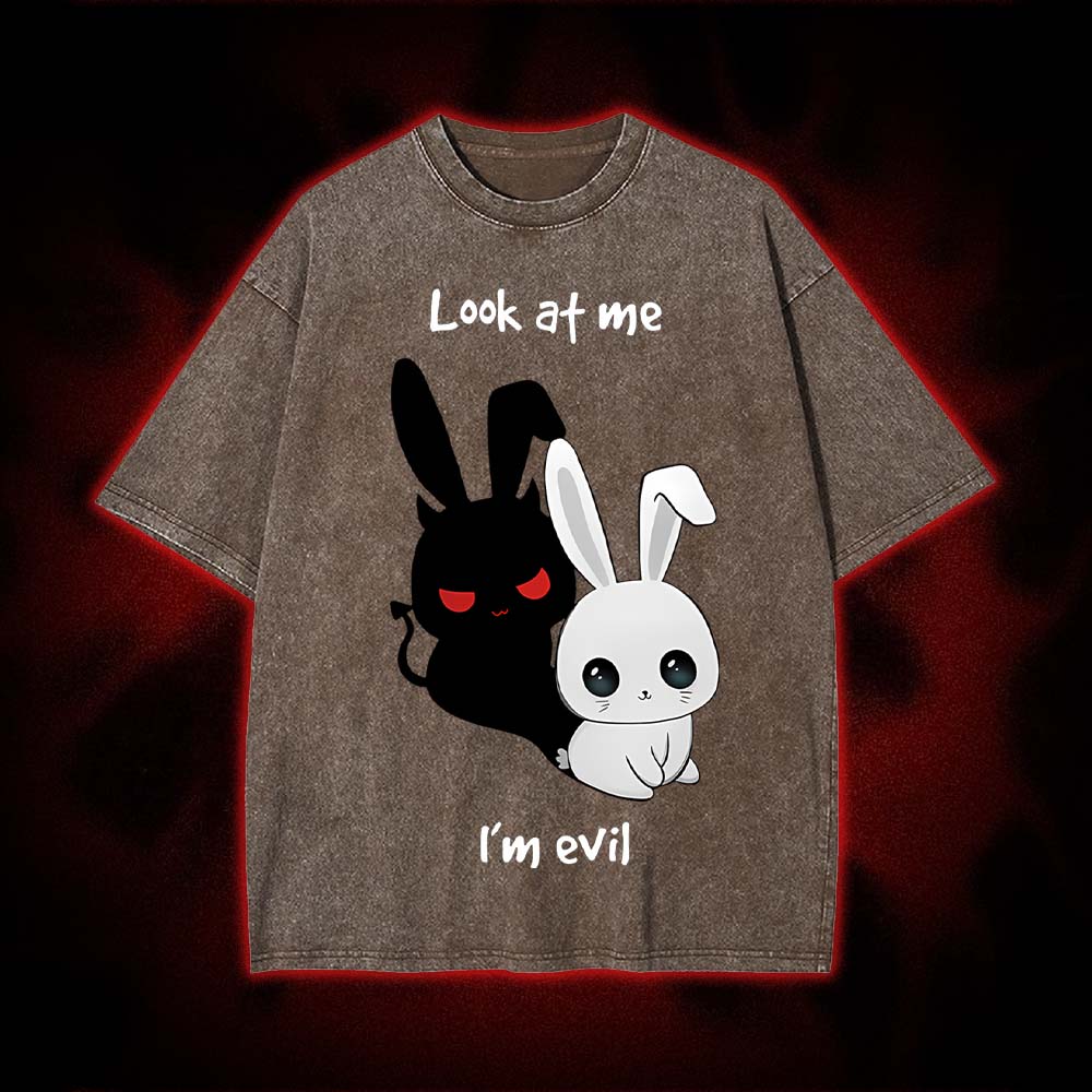 Look At Me I'm Evil Washed Tshirt