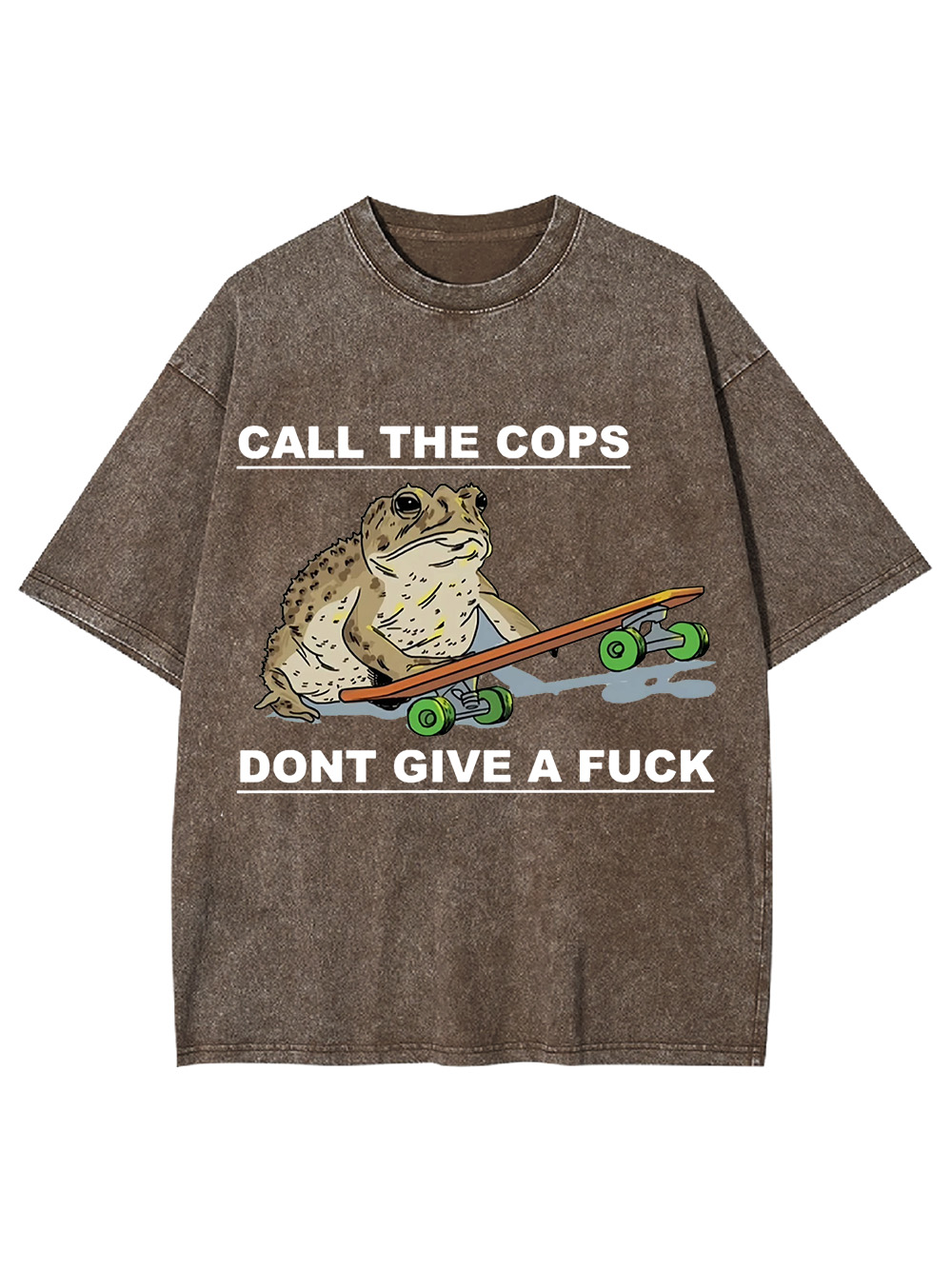 Call The Cops Don't Give A F*ck Washed Tshirt