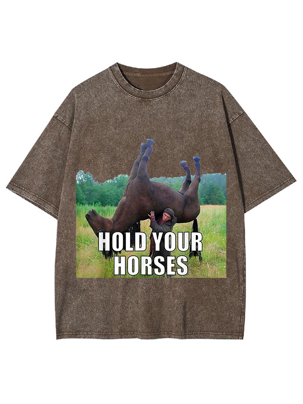 Hold Your Horses Washed Tshirt
