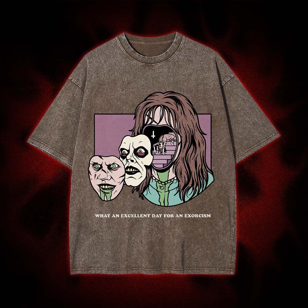 What an Excellent Day for an Exorcism Washed Tshirt