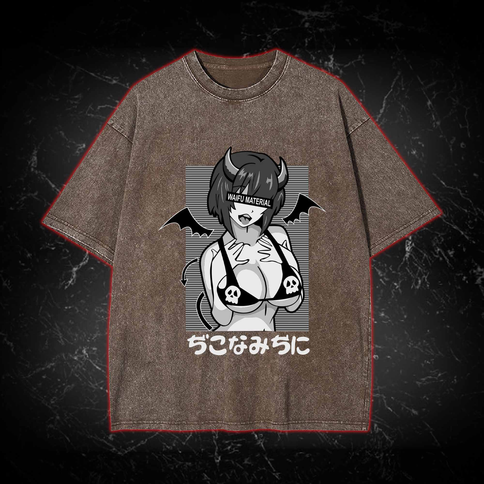 Waifu Material Washed Tshirt