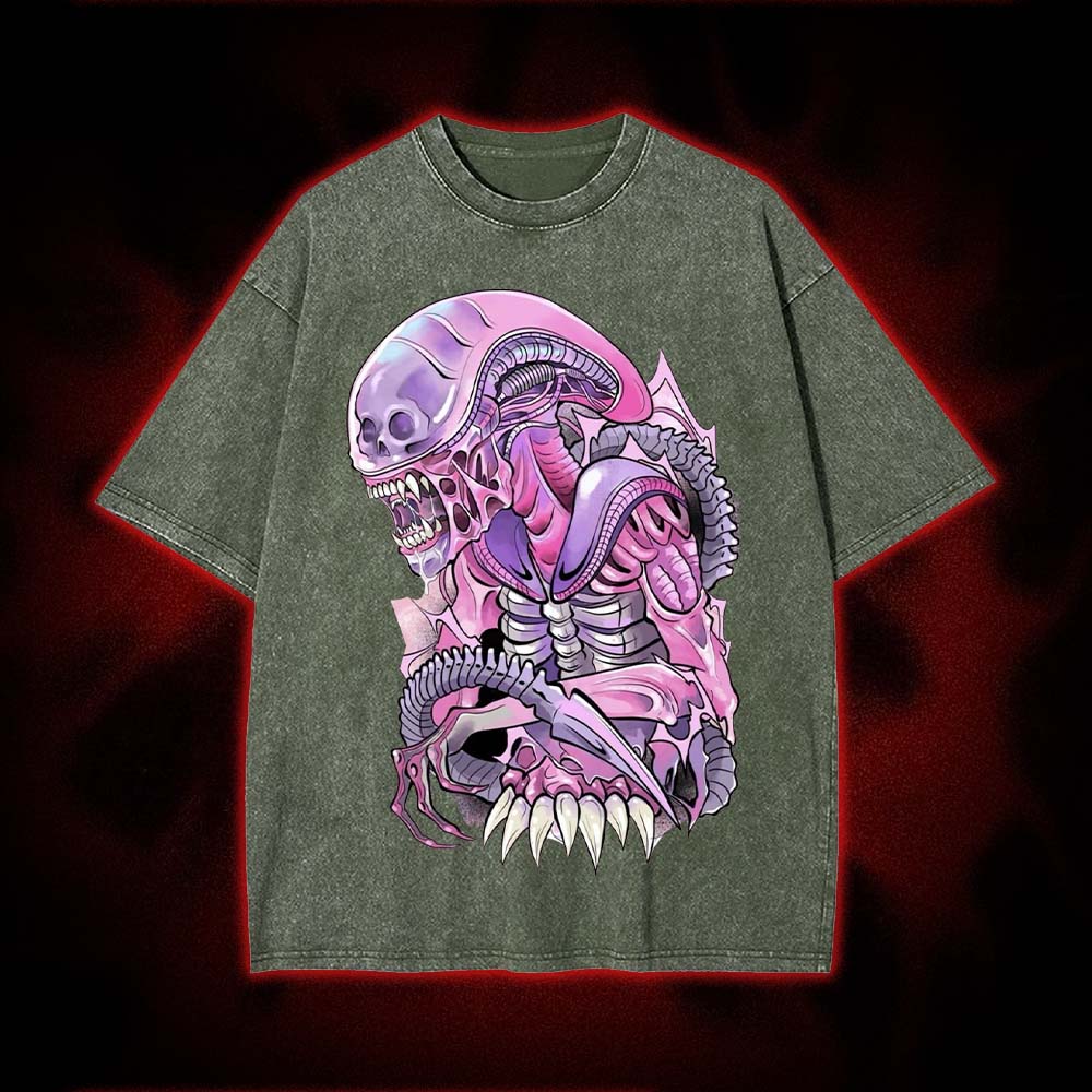 Pink Xenomorph Washed Tshirt