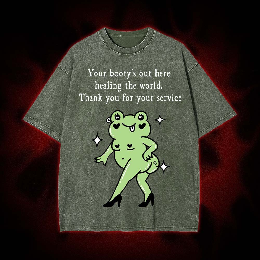 Booty Healing the World Washed Tshirt