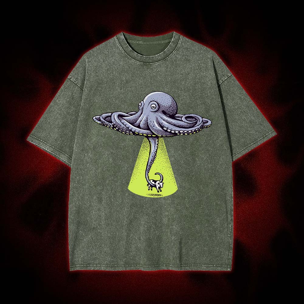 UFOctopus Washed Tshirt
