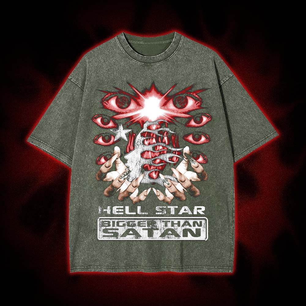 Hellstar: Bigger Than Satan Washed Tshirt