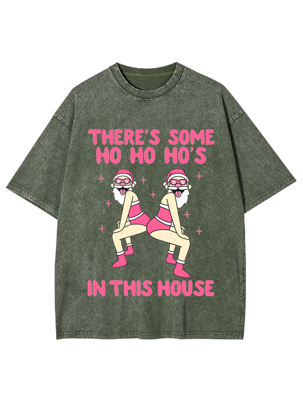 Ho Ho Hos In the House Washed Tshirt