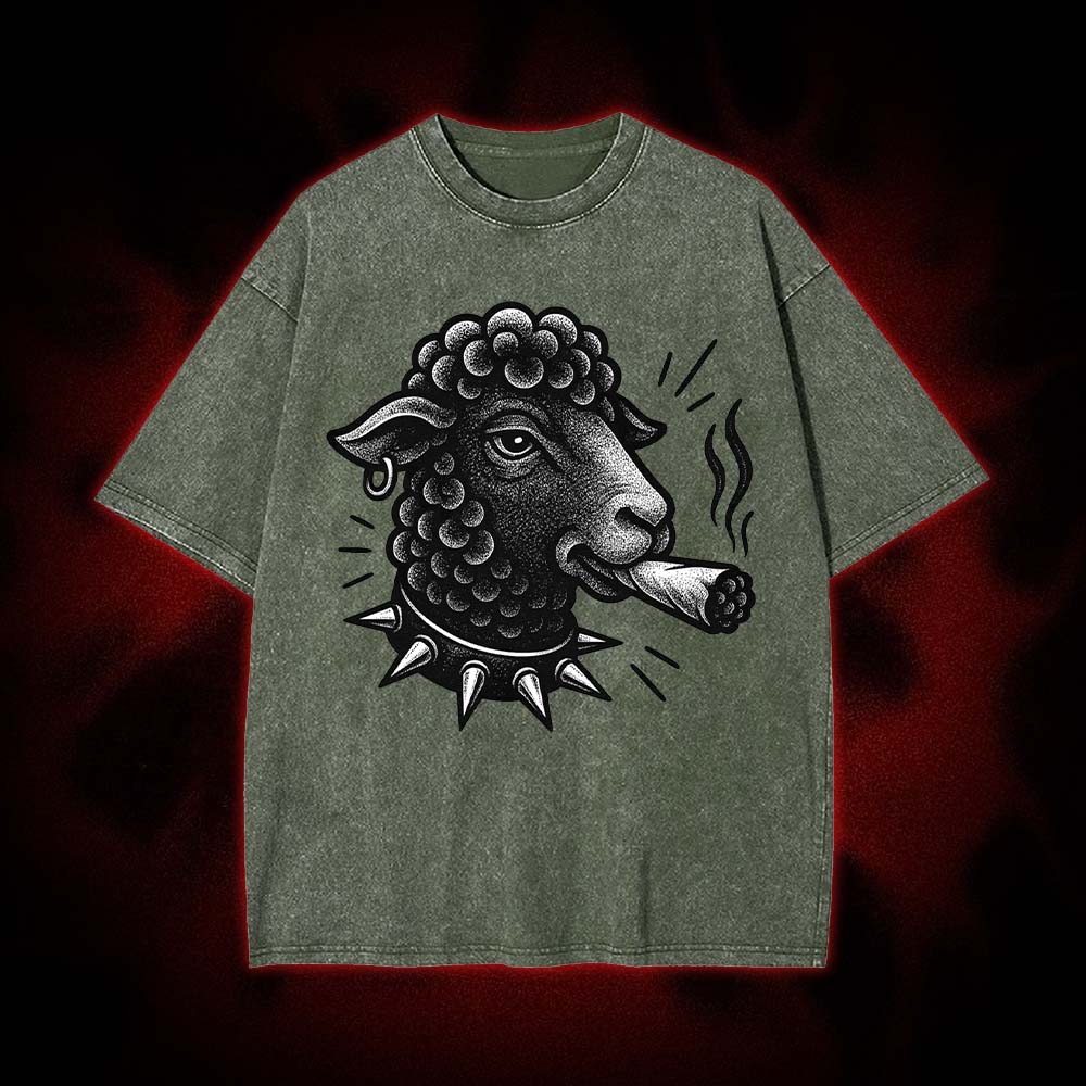 Spiked & Lit Washed Tshirt