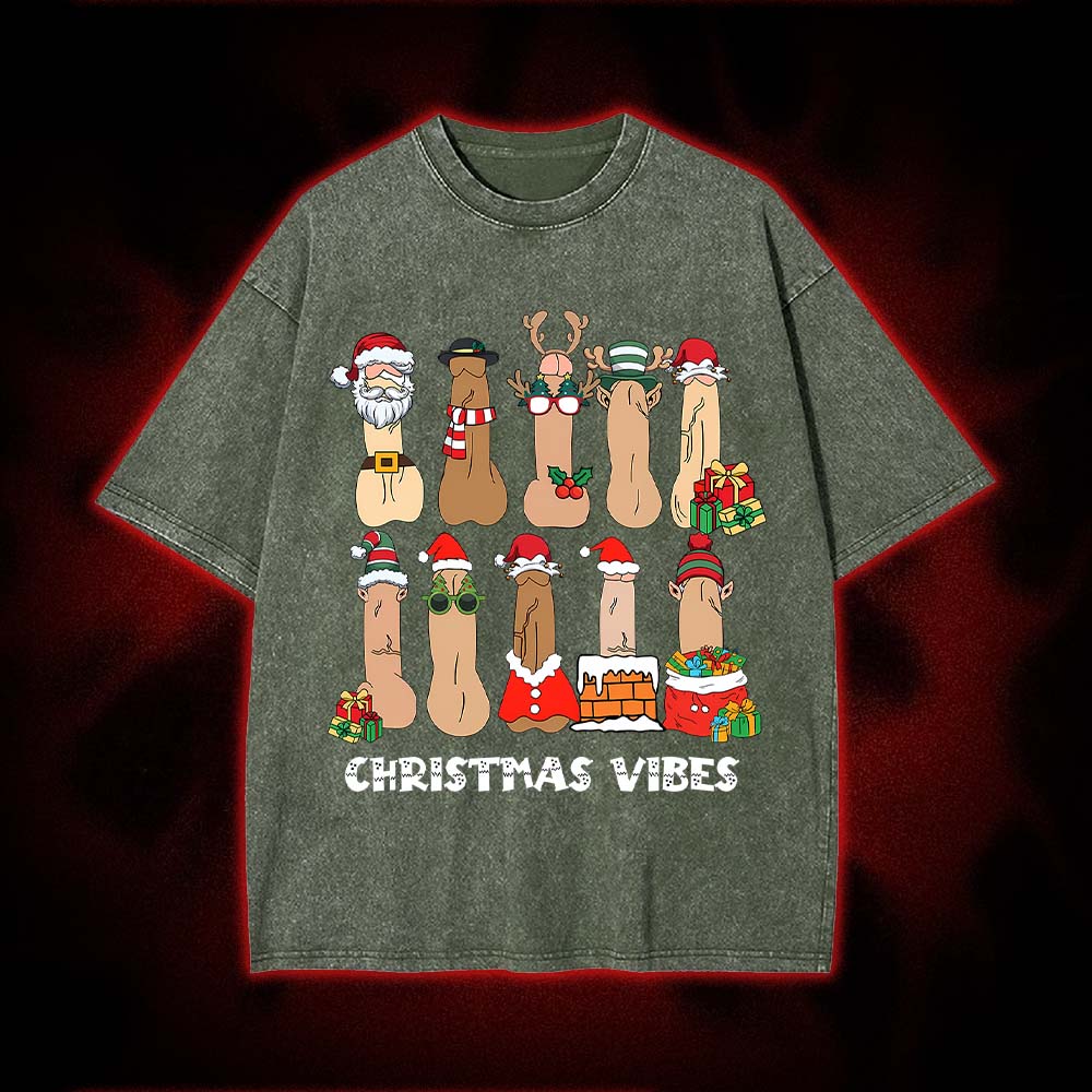 Christmas Vibes Washed Tshirt