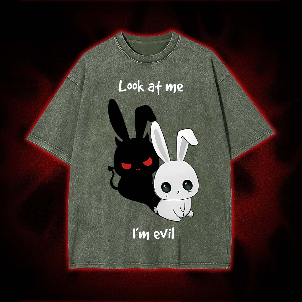 Look At Me I'm Evil Washed Tshirt