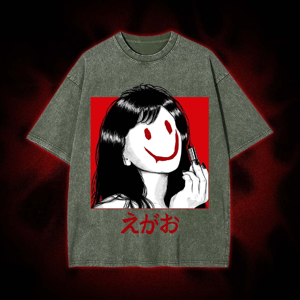 Cracked Smile Washed Tshirt