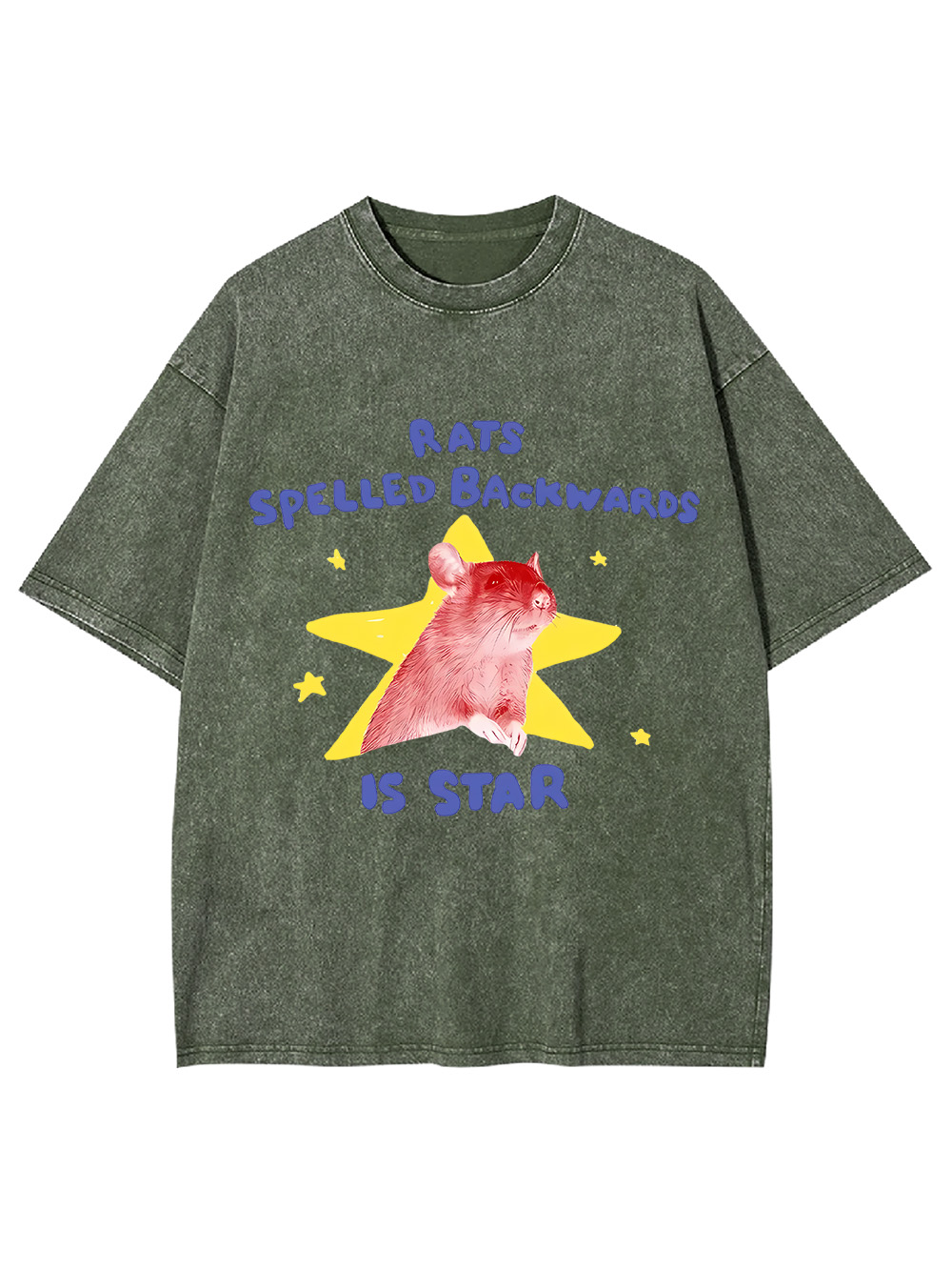 Rats Spelled Backwards Is Star Washed Tshirt