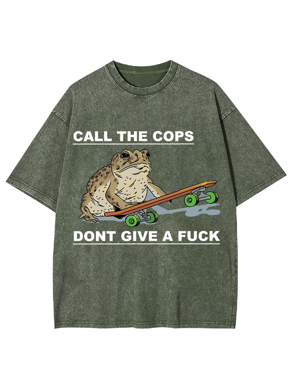 Call The Cops Don't Give A F*ck Washed Tshirt