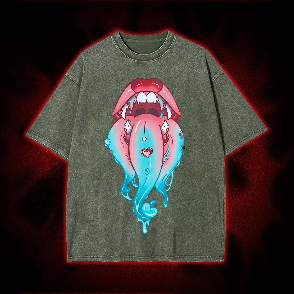 Dripping Monster Mouth Washed Tshirt