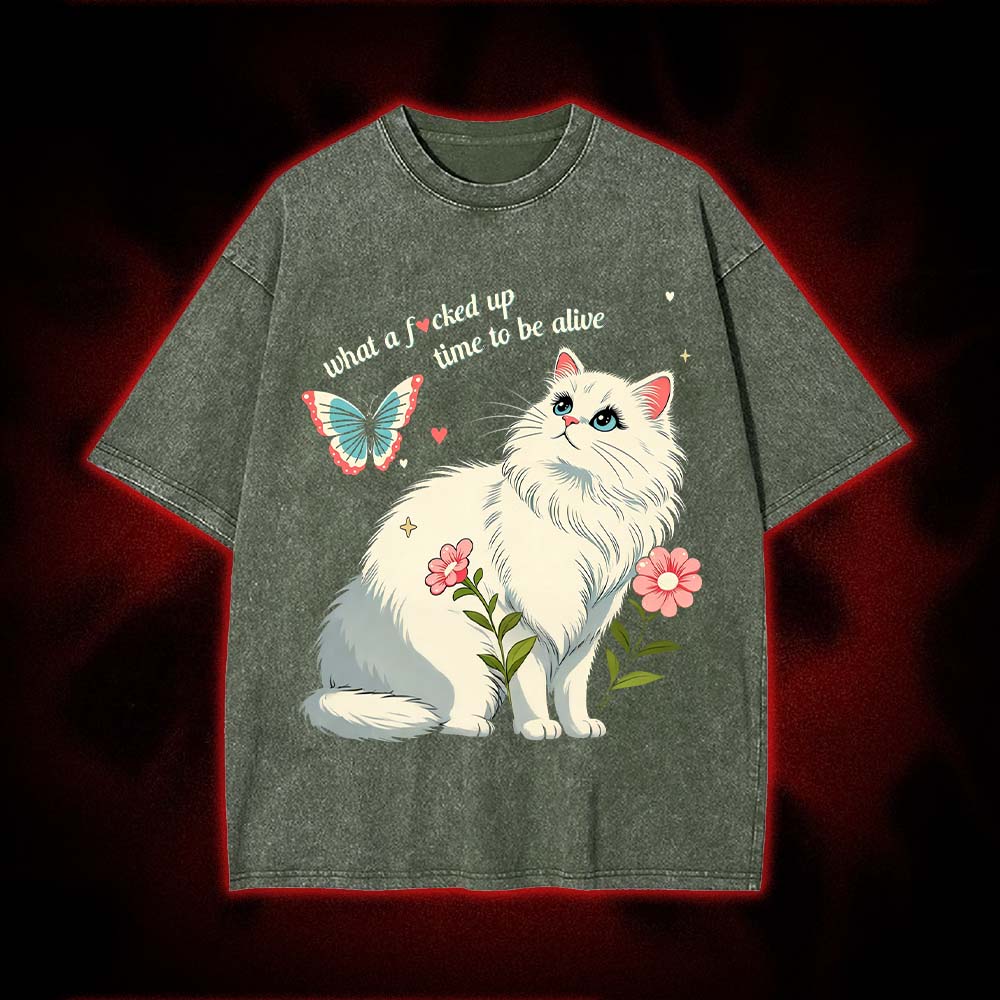 What A F*cked Up Time To Be Alive Washed Tshirt