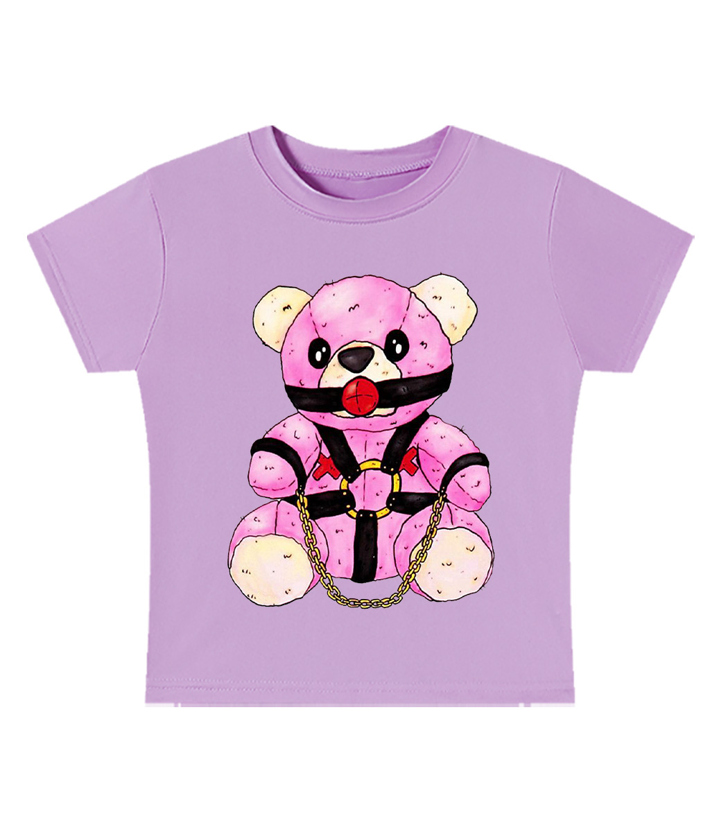 Bondage Bear Y2K Baby Tee