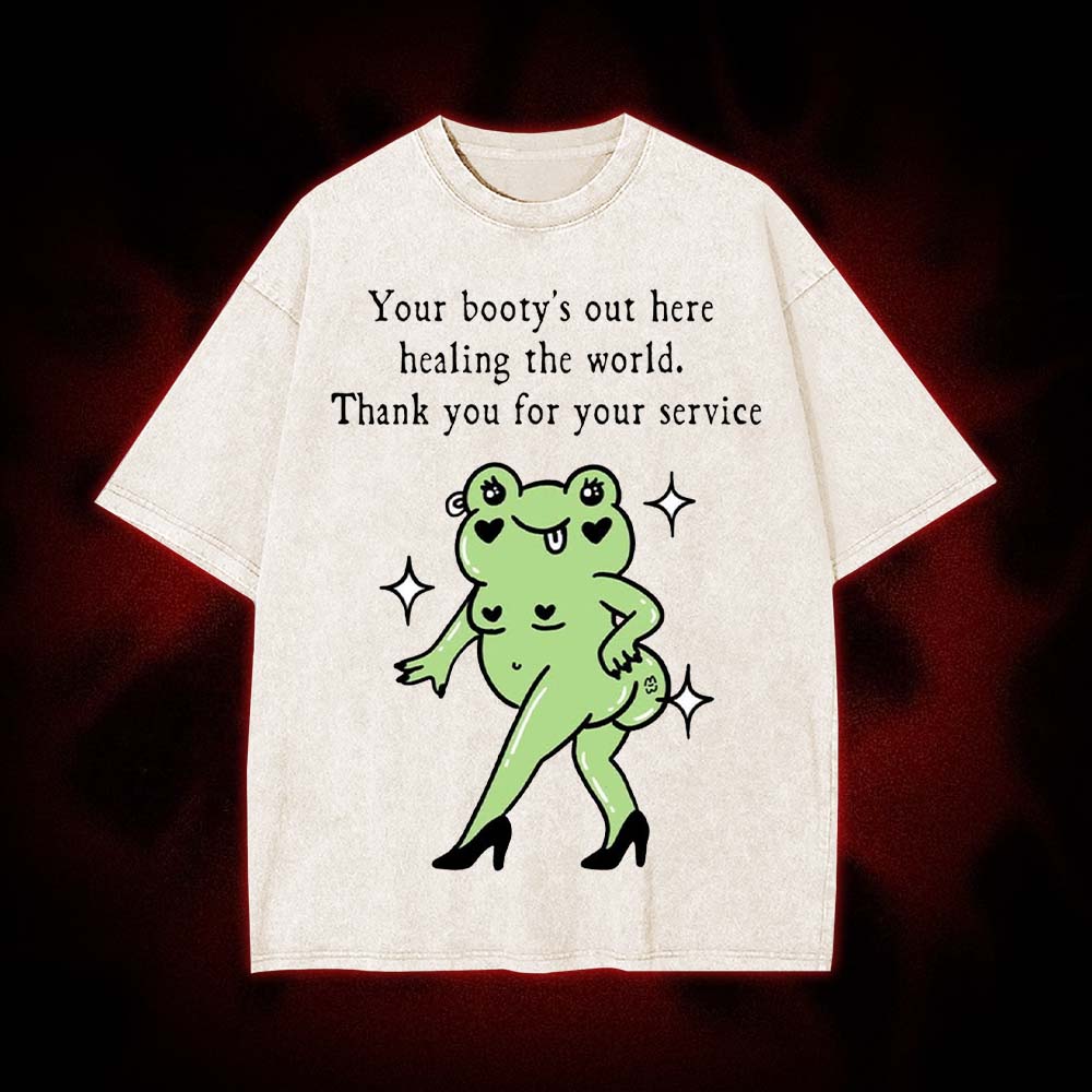 Booty Healing the World Washed Tshirt