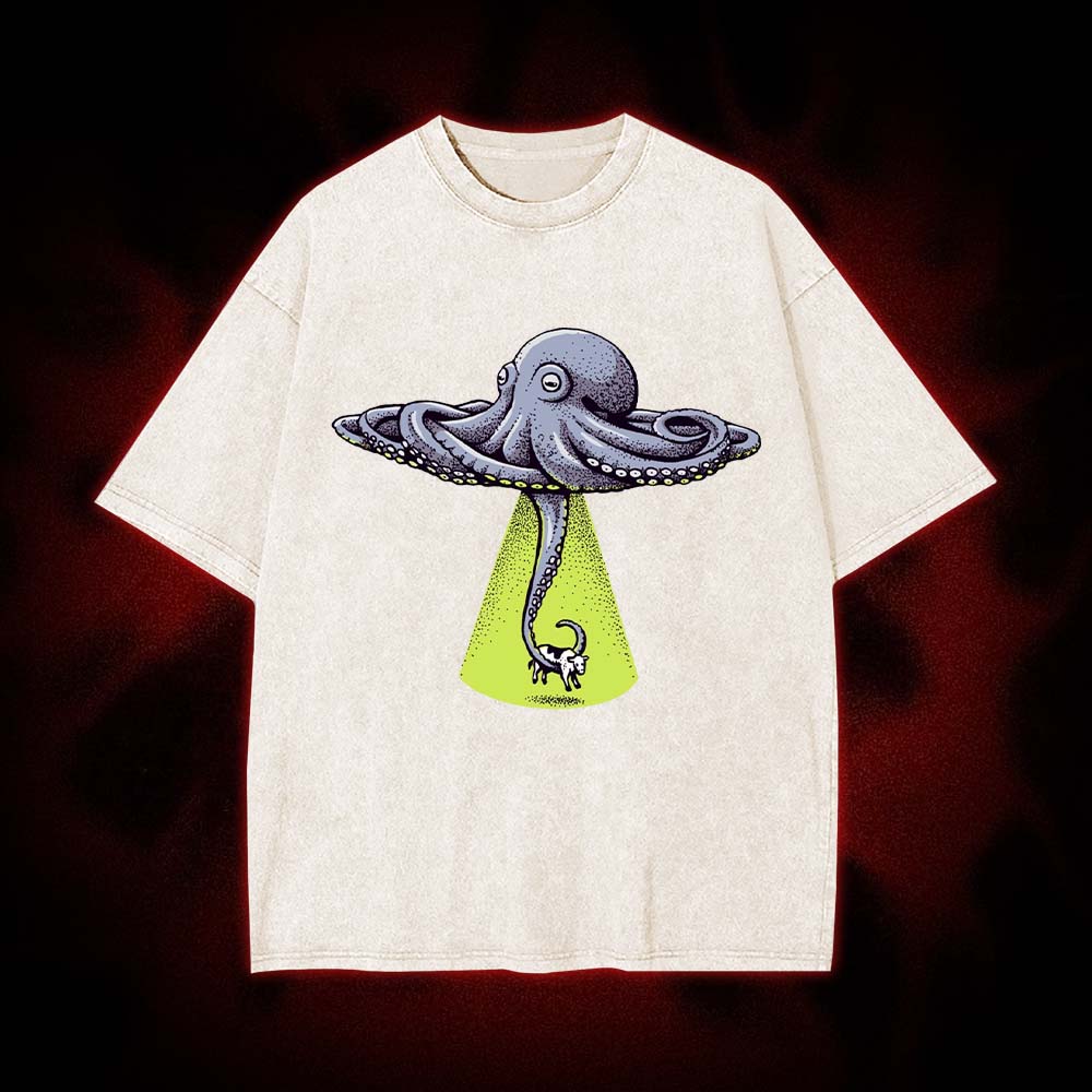 UFOctopus Washed Tshirt