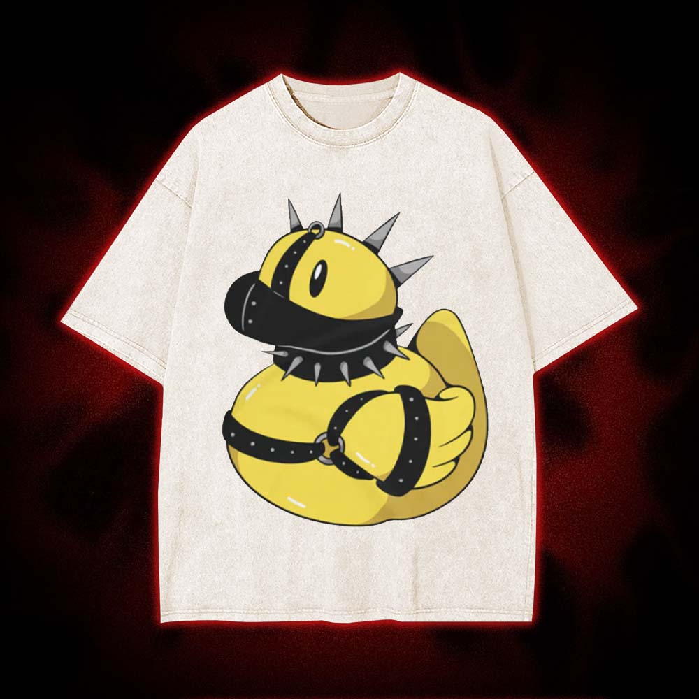 Spiked Bondage Duck Washed Tshirt