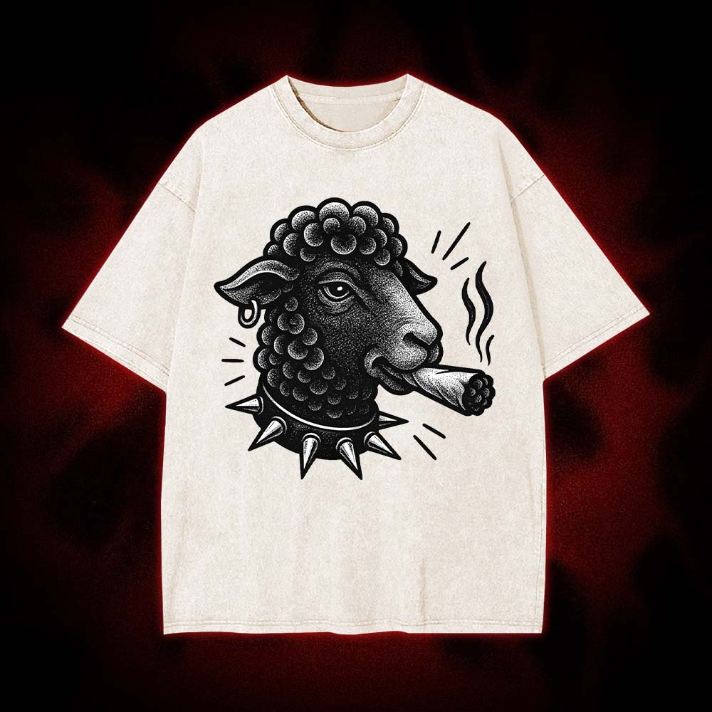Spiked & Lit Washed Tshirt