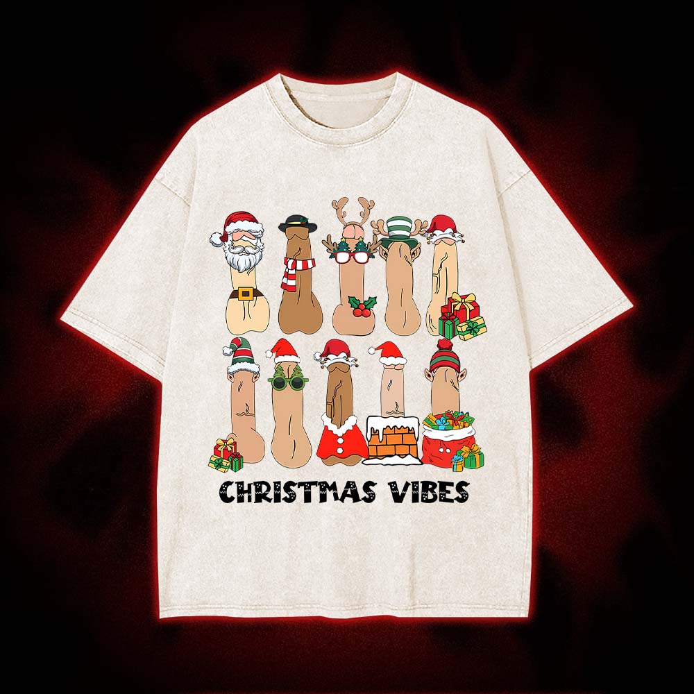 Christmas Vibes Washed Tshirt